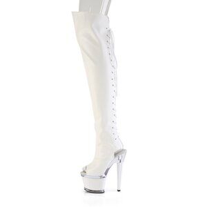 Platform Lace Up Back High Heel Thigh High Boots